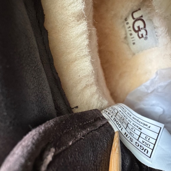 UGG SETON TL BROWN WATERPROOF LEATHER SHEEPSKIN WORK BOOTS SHOES MENS US 13 NEW - Picture 9 of 9